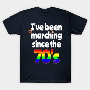 Gay Pride Marching LGBT Seventies T-Shirt